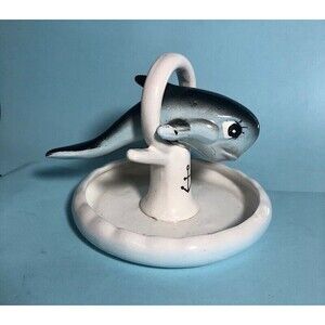 Whale Rings & Things Trinket Jewelry Tray, Sea World Theme Park Kelvin 1961